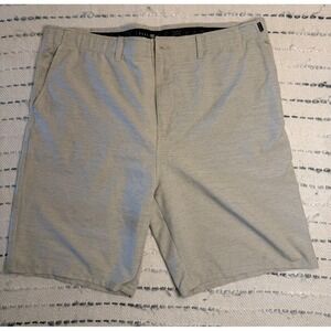 Veece Mens Hybrid Walk Shorts Khaki Tan Heathered Size 40 Golf Casual Beach